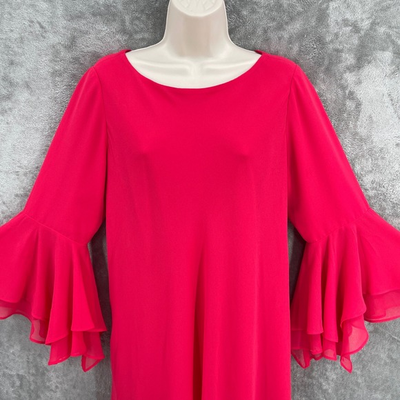 Lauren Ralph Lauren Pink Dress Black Label Feminine Modest Party Woman Size 12‎ - Picture 3 of 11